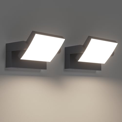 Klighten 2 Pezzi 24W Applique da Parete LED Esterno Interno
