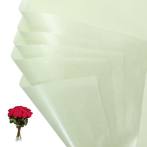 Papier de soie imperméable fleuriste vert pour emballage cadeau de mariage et art floral DIY