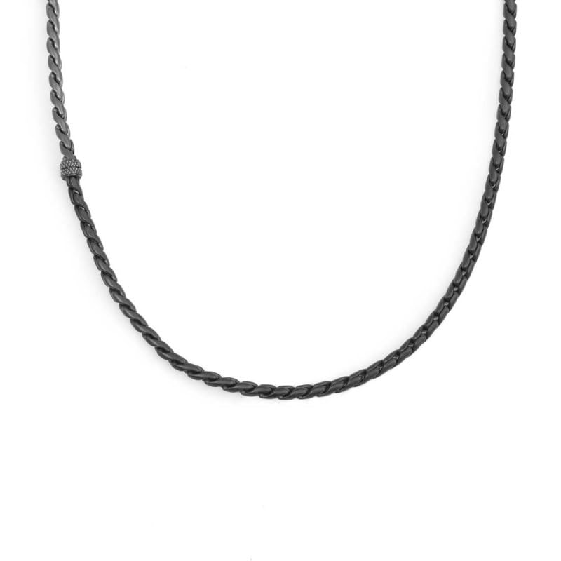 Collier homme acier noir Marlù 30CO0004N, le cadeau idéal en chaîne serpentine