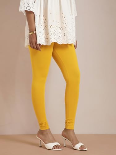 Image of TWIN BIRDS Tailored Cut and Classic Fit Super Stretchable Elastane Fabric Churidar Leggings for Women