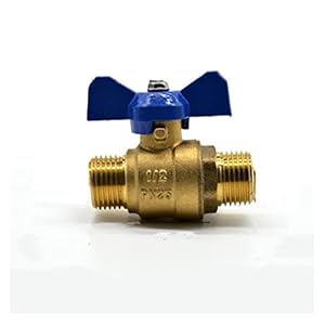 MGRAS DN15 Messing Kugelhahn mit blauem Griff