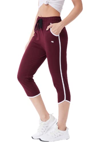 Image of Modeve Women Striped Cotton Blend Capri
