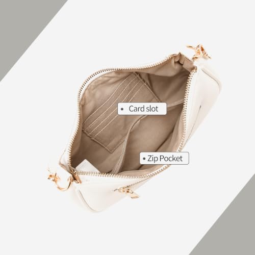 Image of Small Shoulder Bag for Women Mini Purse Retro Vegan Leather Hobo Purses Clutch Tote HandBags with Zipper Closure