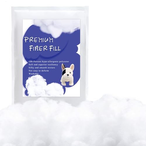 Image of BUTUZE 3.3lb Polyfill Stuffing, (4.4lb-2.1oz) Fiberfill for Crafts, Polyester Fiber Fill, Resilience Fill Fiber for Stuffing Pillow and Home Decoration Projects