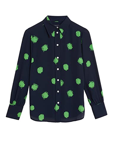 Image of Marks & Spencer Womens Printed Polyester Collared Neck Regular Fit Shirt