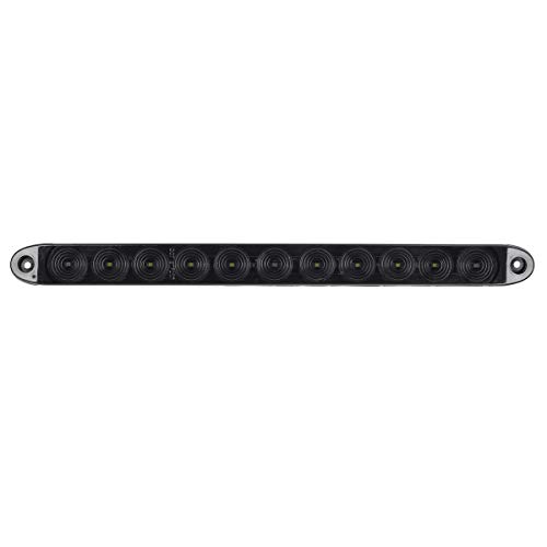 Image of Partsam 2Pcs 15 inch Inch Led Trailer Light Bar Smoked Red 3 ID Bar w /Reverse white light 11 LED Truck Trailer RV Waterproof Red 3 Identification Light Bar w White 8 LED Backup Lights Bar Sealed 12V