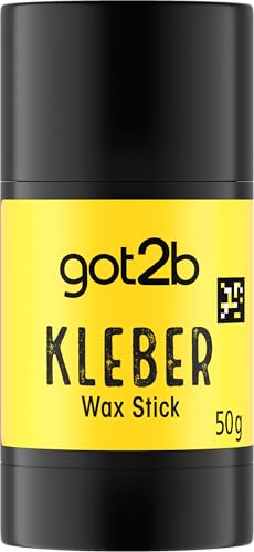 GOT2B Kleber Wax Stick (50 g) Haarwax für Sleek-Looks on the go ganz ohne Crunch Haarwachs kreiert langanhaltende super starke Styles für bis zu 24h