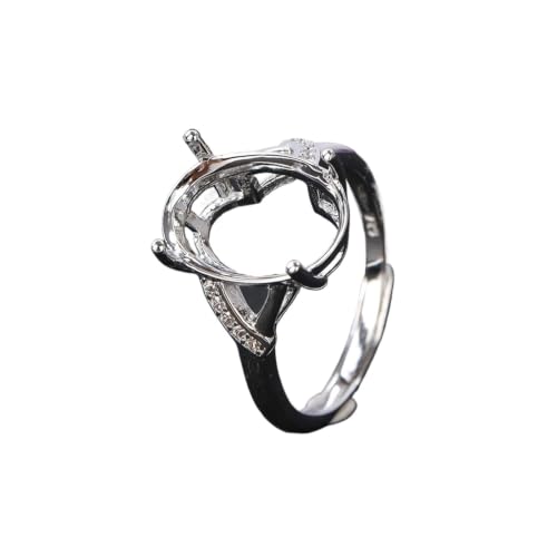 Accesorio de joyería DIY en plata S925 para montar gemas ovaladas
