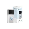 Ring Battery Doorbell, Head-to-Toe Video, Live View with Two-Way Talk, and Motion Detection & Alerts (2024 release), Satin Nickel
