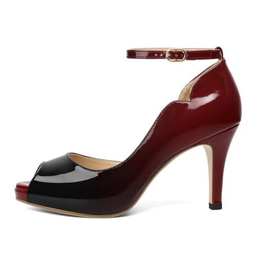 Image of AUMOTED High Heels Pumps Platforms Shoes for Party Daily 3.4 inch Dressy Pumps