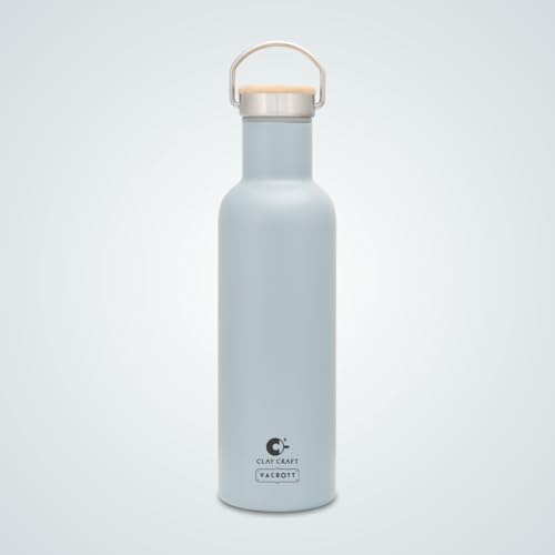 Image of Clay Craft Vacbott Hiker Combo Double Wall 18 Hours Hot & 24 Hours Cold Water Bottle Vacuum Insulated Flask Bottle 700ml, with Single Walled Victor Mug Set of 2 Steel Bottle|1Year Limited Warranty