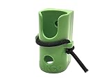 LAKCO Screw Mount Fishing Rod Holder Durable ABS Plastic with Elastic Securing Strap, for Boat, Ice House, or Garage (Green, 1)