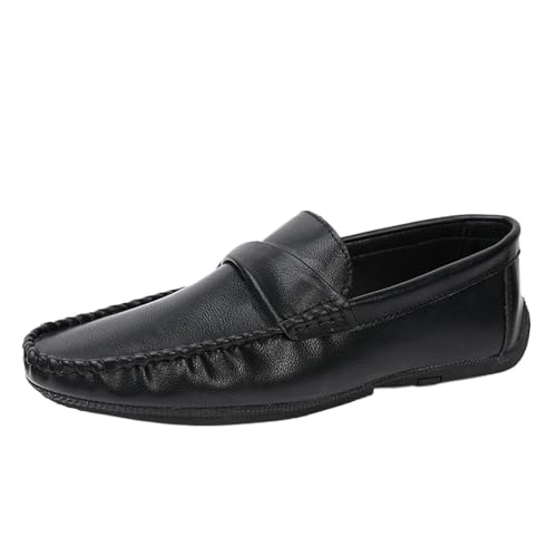 Men's Loafers Shoes Leather Lightweight Anti-Slip Comfortable Wedding Outdoor Slip-on Simple Moccasins