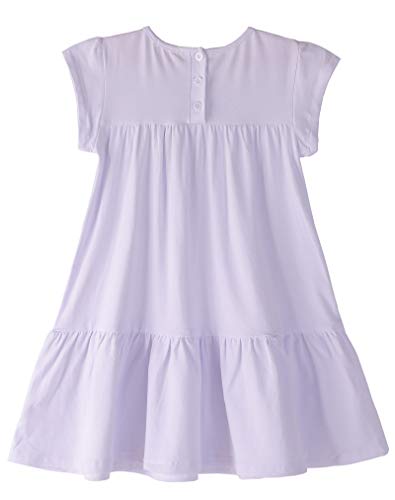 Image of Youwon Girls Dress Short Sleeve Solid Color Tunic A-Line Tiered Swing Dress 2-6 7-16