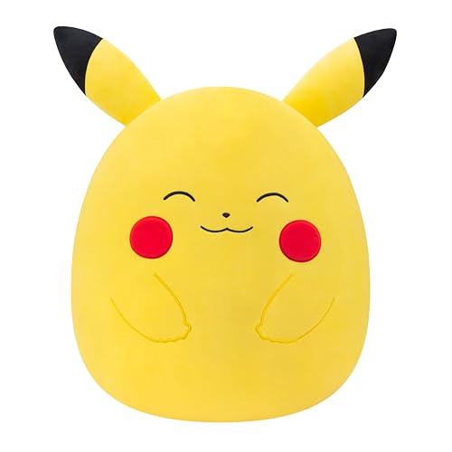 Squishmallows Original 20in Happy Pikachu Pokémon Plush - Ultrasoft Official Jazwares Plush (Jumbo)