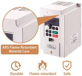 QNK 2.2KW 220V 3HP 11A AC VFD Converter Single to 3 Phase Inverter Variable Frequency Drive CNC Spindle Motor Speed Controller White