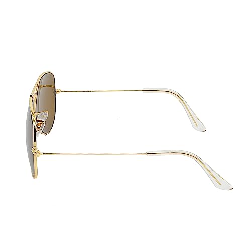 Image of Louis Kouros Armstoner Aviator Classic Trendy 3026 sunglasses | Mirror Lens | 400 UV Protected | For Men's Women's | Medium | 62mm Lens Width