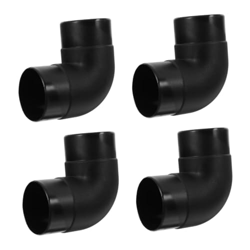 TOPBATHY 4 Piezas Accesorios para Conductos De Calefacción Articulación Manguera Flexible para Aire Acondicionado Parte del Aire Acondicionado Repuesto Suministro De Ca El Plastico Black