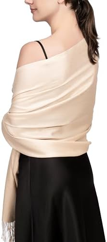 Achillea Lightweight Pashmina Scarf for Women – Soft Silky Shawl ...