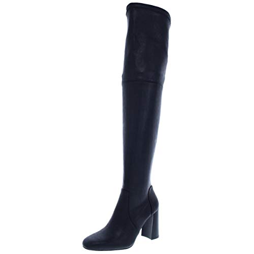 INC International Concepts Womens Delisa Almond Toe Over Knee, Black, Size 7.0
