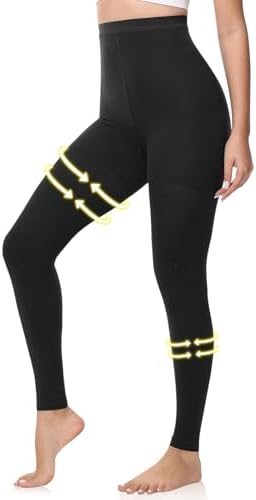 beister Medical Compression Pantyhose for Men & Women, 15-20mmHg Opaque Footless Waist High Compression Stockings & Leggings