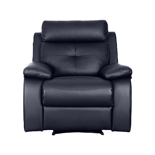 Image of Lofty Dreams Teamo Motorized Recliner Sofa 1 Seater - Easy Chair for Relaxation, Automatic Features, Luxurious Black Design, Plush Support, Durable Build, 5-Year Warranty