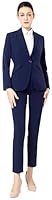 Ava Luke Hosenanzüge Für Damen Elegant Zweiteilig, Hosenanzug 2-teilig Anzüge Für Damen Navy Blau 48