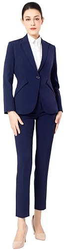 Marycrafts Women's Blazer Pant Suits Set Business Professional Workwear Suit4
