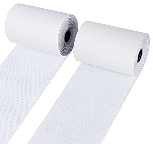 Anstore Industrial - Cinta de velcro autoadhesiva, extra fuerte, 10 cm de ancho, 1,5 m de largo, color blanco Cover
