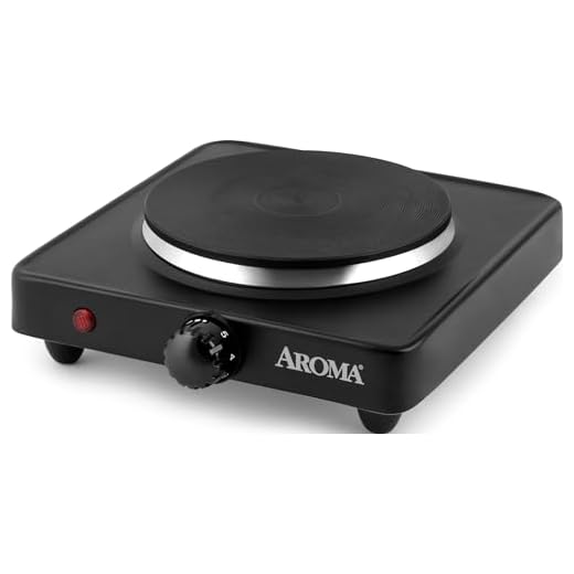 Aroma Housewares AHP-303 Single Burner Hot Plate, Black