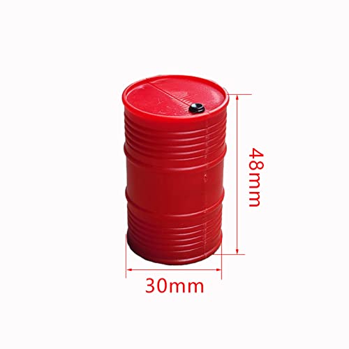 KEEDA Simulation Öltrommel, Schaufel, Kraftstofftank, Feuerlöscher-Zubehör für 1/18 TRX4M 1/24 SCX24 RC Crawler Car (4 Stück)