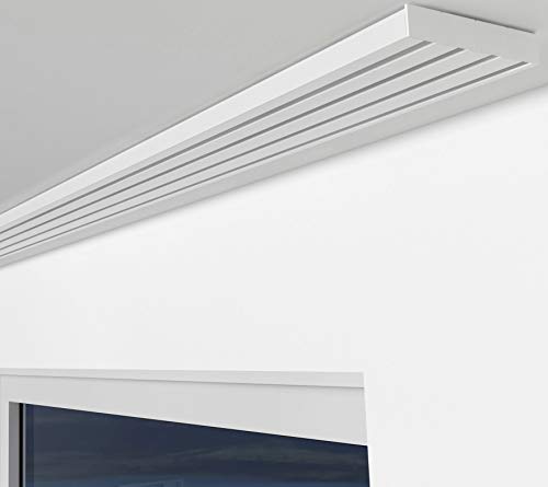 Jos & Haz Gardinenschiene 4 Meter – Aluminium, Weiß/chrom, Für Wand- Oder Deckenmontage