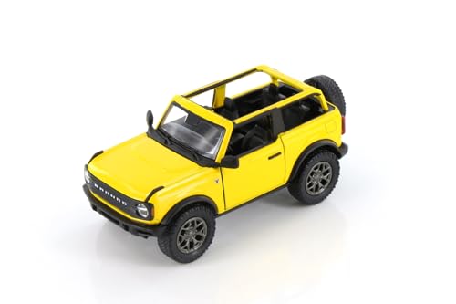 Modelo a escala 1:34 2022 Bronco Open Top amarillo miniatura 5