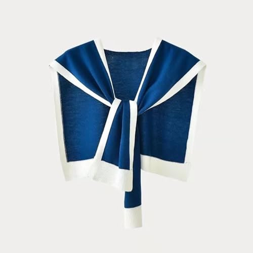 Women's Colorblock Shawl, Soft Stylish Striped Knitted Cashmere Shoulder Top, Travel Casual Shawl Wraps and Scarf Cape3