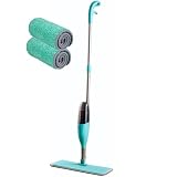 Mop Spray 3 em 1 com Reservatório 400ml Kit Com 2 Refil Microfibra Esfregão Rodo Mágico para Limpeza Completa – Lava, Enxágua e Seca Piso e Azulejo