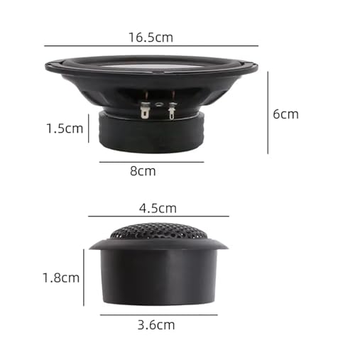Kit de parlantes para auto 6.5 pulgadas 12V miniatura 3