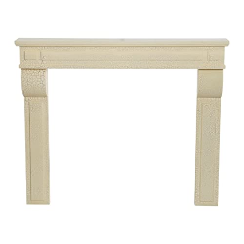 Image of Creative Co-Op Lodge Decorative Fireplace Mantel, Distressed Cream