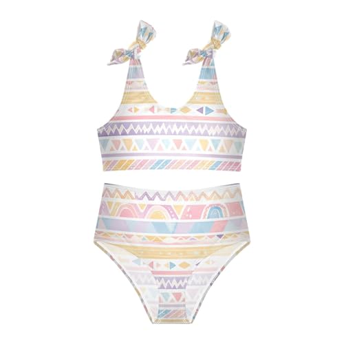 KLL Traditional Tribal Aztec Girls' Two Piece Bikini Sets Quick-Dry Swimsuits Swimming Suits Adjustable Strap3
