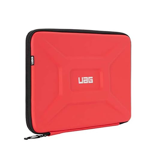 Urban Armor Gear Sac Universel pour Ordinateur Portable pour Apple MacBook Pro, Microsoft Surface Book 2 / Laptop 3 etc. (étui de Protection Universel jusqu'à 15", étui avec Pochette en Filet) Rouge