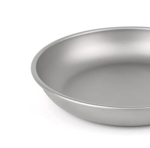 1Pc Pure Titanium Round Dinner Plate Outdoor Camping Portable Dinner Plate Fruit Plate #TOP4