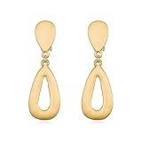 Matte Gold Tear Drop Clip On Earrings Retro Clip Earrings for Women Girls