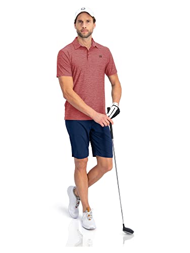 Image of Three Sixty Six Golf Shirts for Men - Dry Fit Short-Sleeve Polo, Athletic Casual Collared T-Shirt