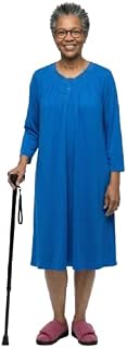 Silverts Open-Back Hospital Gowns for Women - Comfortable, Dignified, Easy Dressing for Seniors & Patients - Lace Trim