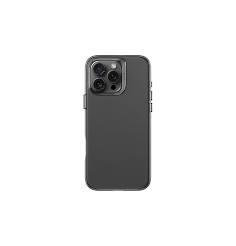 UNIQ Coque AIR Fender pour iPhone 16 Pro (gris translucide), coque de téléphone minimaliste
