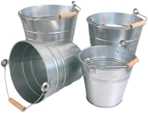 Seau galvanisé de 8 litres Diamètre 28 cm