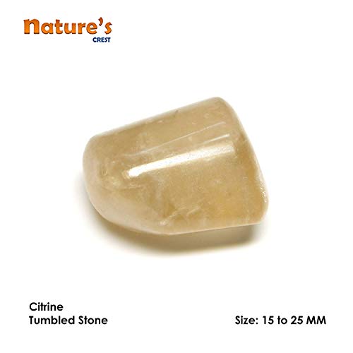Image of Nature's Crest Citrine Tumbled Pebble Stones Tumble Natural Gemstones Crystal for Healing Reiki Aquarium Fillers Garden Decoration (3 Pc Pack)