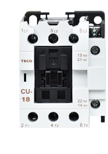 Contacteur AC TECO CU-18 pour stabiliser un moteur triphasé 380V