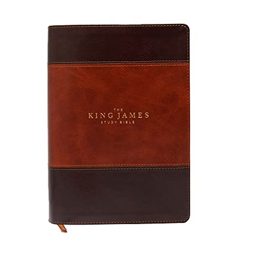 KJV, The King James Study Bible, Leathersoft, Brown, Red Letter, Full-Color Edition: Holy Bible, King James Version