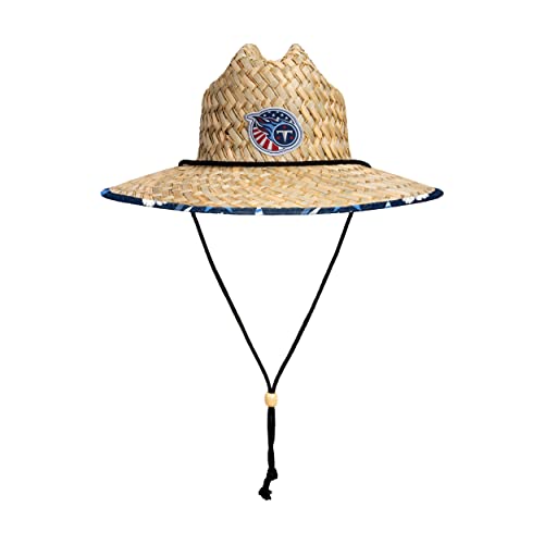 Image of NFL Team Logo Americana Floral Lifeguard Beach Straw Sun Hat