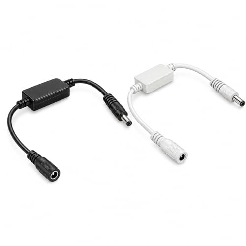 Router Rebooter WiFi Reset Device Automatic Restart Cable with DC5521 Male to Female Connector 24-Hour Smart Timer for Modem CCTV & Network Gear Improves Internet Speed (Black and White)